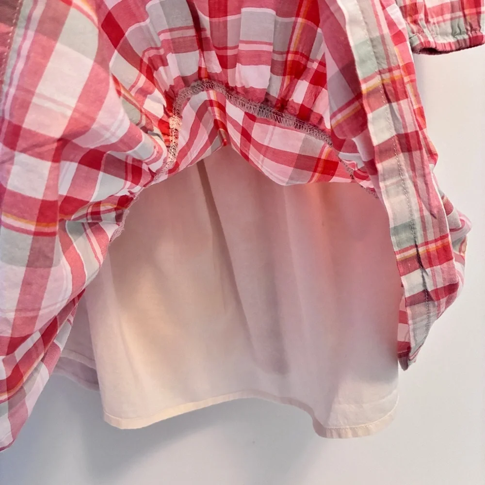 OshKosh B'gosh Toddler Girl’s Plaid Long Sleeve Dress Red/ Cream Size 3T